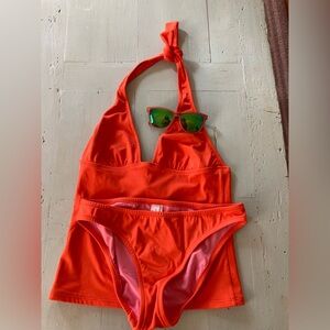 J. Crew orange size medium tankini.
